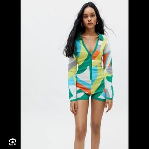 JADED LONDON ABSTRACT ART PRINT ROMPER